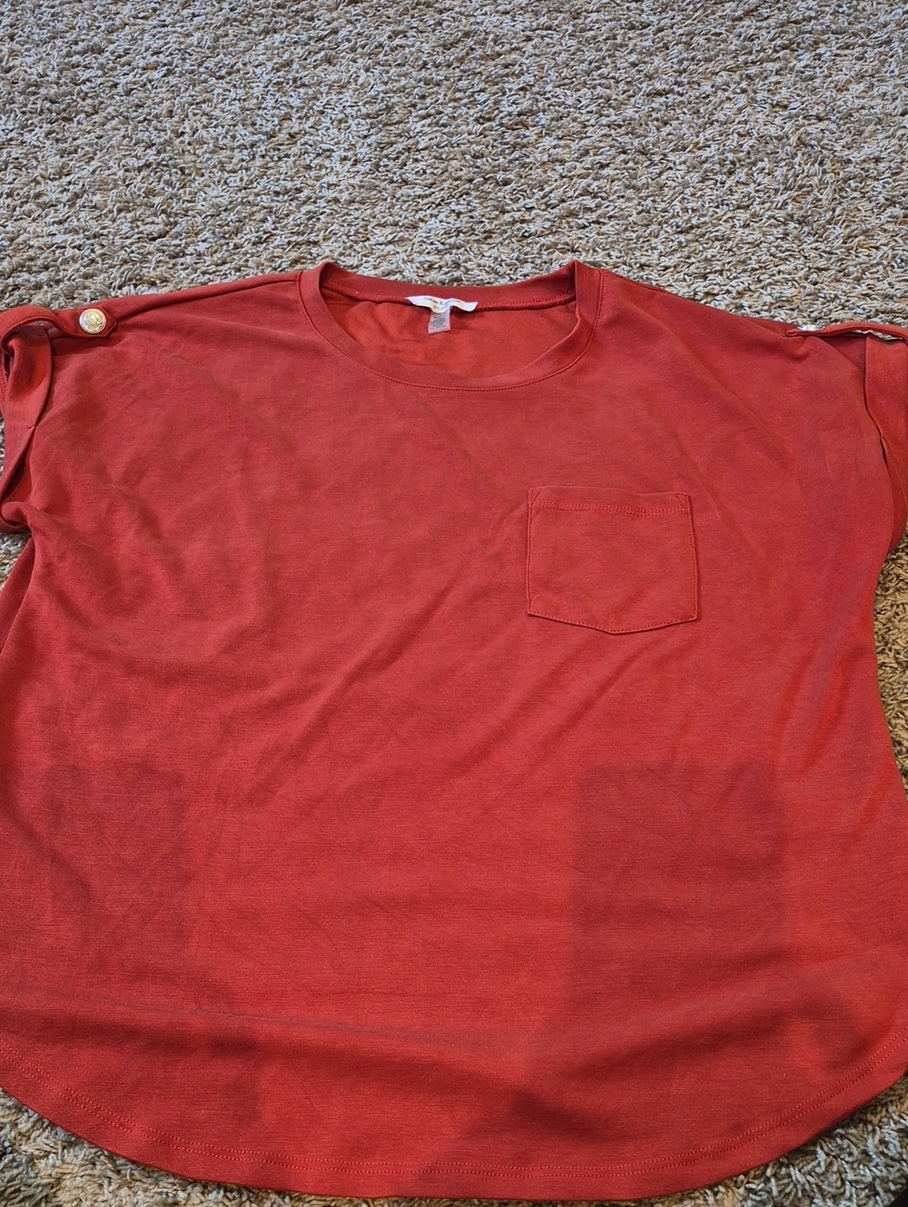 Cable & Gauge Studio Short-Sleeve Tee in Brick Red